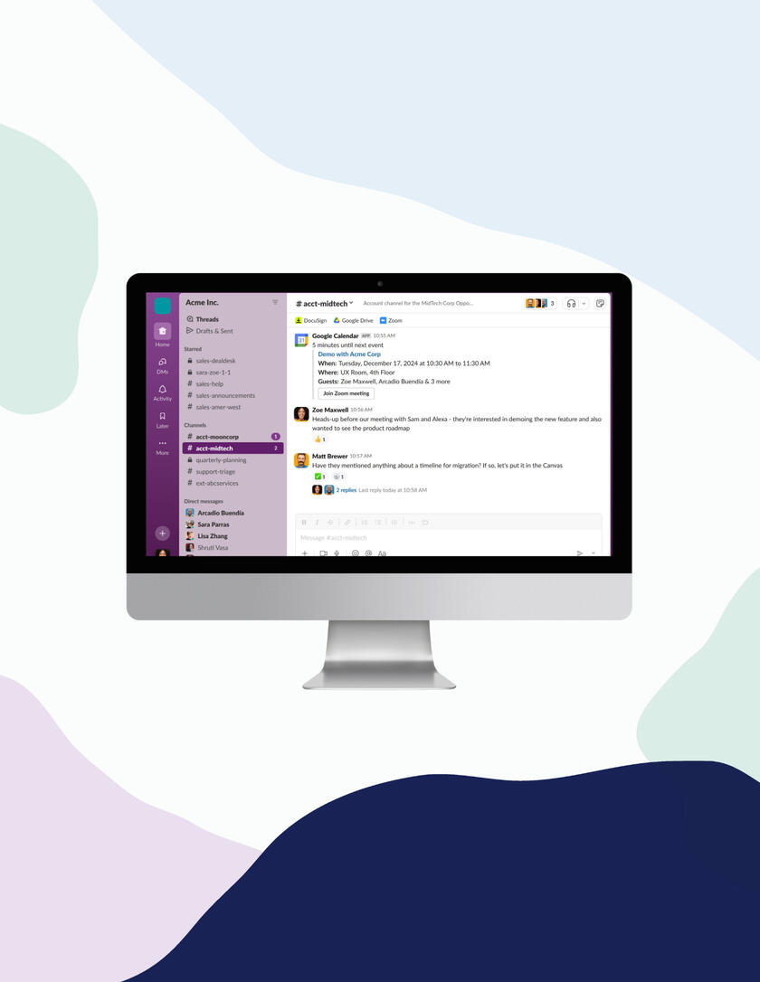 Computer screen mockup